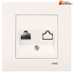 Viko Karre/Meridian Krem Tekli Data Cat6 Mekanizma (Çerçeve Hariç) 90967278